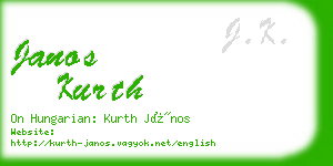 janos kurth business card